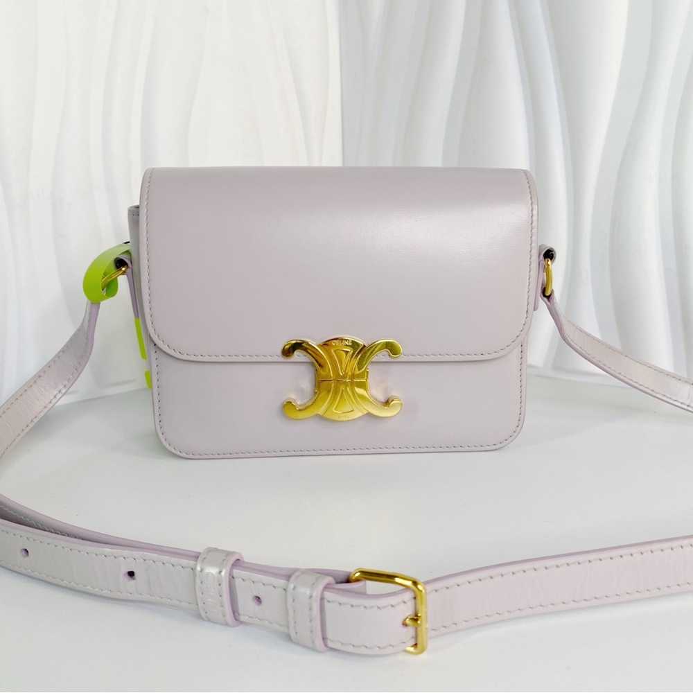 CELINE Teen Triomphe Bag Shoulder Shiny Calfskin